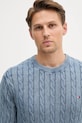 Хлопковый свитер Tommy Hilfiger голубой MW0MW39524