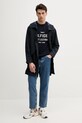Βαμβακερό πουλόβερ Tommy Hilfiger MW0MW39533 σκούρο μπλε AW25