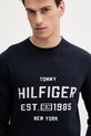 Tommy Hilfiger sweter bawełniany granatowy MW0MW39533