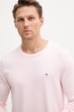 Памучен пуловер Tommy Hilfiger розов MW0MW39999