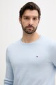 Tommy Hilfiger pulover de bumbac albastru MW0MW39999