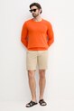 Tommy Hilfiger pulover de bumbac MW0MW39999 portocaliu AW25