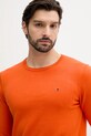 Tommy Hilfiger pulover de bumbac portocaliu MW0MW39999