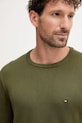Tommy Hilfiger sweter bawełniany zielony MW0MW39999