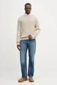 Bavlněný svetr Tommy Jeans DM0DM21652 béžová AW25