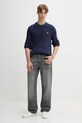 Bavlněný svetr Tommy Jeans DM0DM21652 námořnická modř AW25