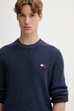Bavlněný svetr Tommy Jeans námořnická modř DM0DM21652