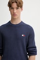 Tommy Jeans pulover de bumbac bleumarin DM0DM21652