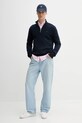 Tommy Jeans pulover de bumbac DM0DM21654 bleumarin AW25
