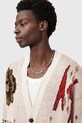 AllSaints kardigan z domieszką wełny JAY M035KC beżowy AW25