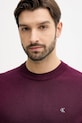Calvin Klein Jeans sweter bawełniany bordowy LV04RC309G