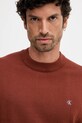 Calvin Klein Jeans sweter bawełniany pomarańczowy LV04RC309G
