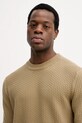 BOSS sweter bawełniany beżowy 50545283