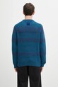Odzież Barbour sweter wełniany x Paul Smith Saddle MKN1696BU91 turkusowy
