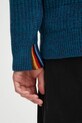 Barbour sweter wełniany x Paul Smith Saddle MKN1696BU91 turkusowy