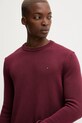 Tommy Jeans sweter bawełniany bordowy DM0DM21787