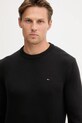 Tommy Jeans pulover de bumbac negru DM0DM21787