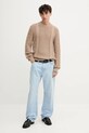 Tommy Jeans sweter bawełniany DM0DM22101 beżowy AW25