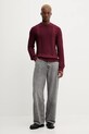 Tommy Jeans sweter bawełniany DM0DM22101 bordowy AW25