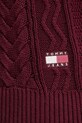 Tommy Jeans sweter bawełniany DM0DM22101 bordowy