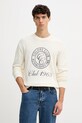 United Colors of Benetton sweter bawełniany aplikacja beżowy 10C1K10AI