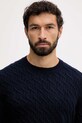 United Colors of Benetton sweter z dodatkiem wełny granatowy 1335U10A9
