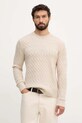 Свитер с добавлением шерсти United Colors of Benetton средней плотности бежевый 1335U10A9