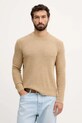 Светр з домішкою вовни United Colors of Benetton з додаванням вовни зелений 1L5YU10AD