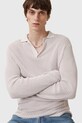 Хлопковый свитер AllSaints THOMA M030KC бежевый