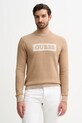 Guess sweter z dodatkiem wełny JACK okrągły beżowy M5BR28.Z0531