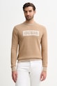 Guess sweter z dodatkiem wełny JACK okrągły beżowy M5BR28.Z0531