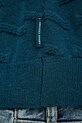 Armani Exchange sweter z dodatkiem wełny XM001560.AF11982 turkusowy