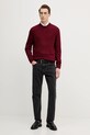 Armani Exchange sweter z domieszką wełny XM001916.AF14008 bordowy AW25