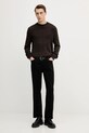 Armani Exchange sweter z domieszką wełny XM001916.AF14008 brązowy AW25