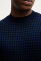 Emporio Armani sweter wełniany EM001989.AF14199 granatowy
