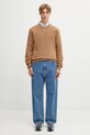 Lacoste sweter wełniany AH2916 brązowy