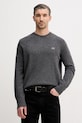 Lacoste sweter wełniany okrągły szary AH2916