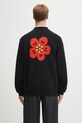 Кардиган с примесью шерсти Kenzo цветы чёрный FF65CA7443LA