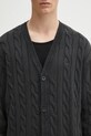 Carhartt WIP kardigan bawełniany Carter czarny I035178.89GD