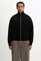 Axel Arigato kardigan z dodatkiem wełny Core zip-up cienka czarny A2143004