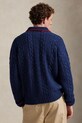Πουλόβερ με προσθήκη μαλλιού Polo Ralph Lauren 710978087 σκούρο μπλε AW25