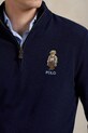 Vlněný svetr Polo Ralph Lauren námořnická modř 710978300