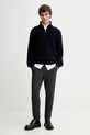 A.P.C. sweter wełniany Pull Theo WVBCZ.H23416 granatowy AW25