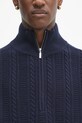 A.P.C. sweter wełniany Pull Theo granatowy WVBCZ.H23416