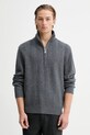 A.P.C. sweter wełniany Pull Theo wełna szary WVBCZ.H23416