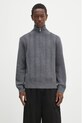 A.P.C. sweter wełniany Pull Theo wełna szary WVBCZ.H23416