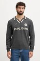 Pepe Jeans sweter bawełniany szpic szary PM7000020
