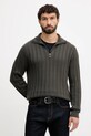 Armani Exchange sweter z dodatkiem wełny półgolf zielony XM001332.AF13776