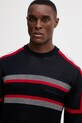 Armani Exchange sweter z dodatkiem wełny granatowy XM001341.AF13776