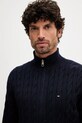 Tommy Hilfiger sweter bawełniany granatowy MW0MW40440